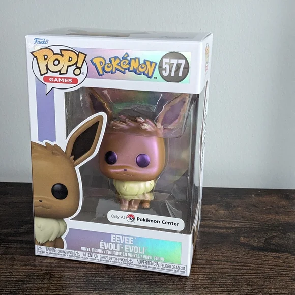 NEW Eevee Funko Pop Pearlescent Eevee Pokemon Center Exclusive Funko Pop 577 - Picture 8 of 9